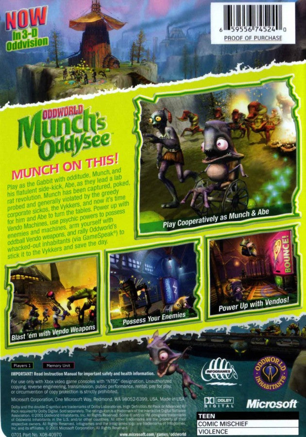 Oddworld: Munch's Oddysee – Xbox (XBOX)
