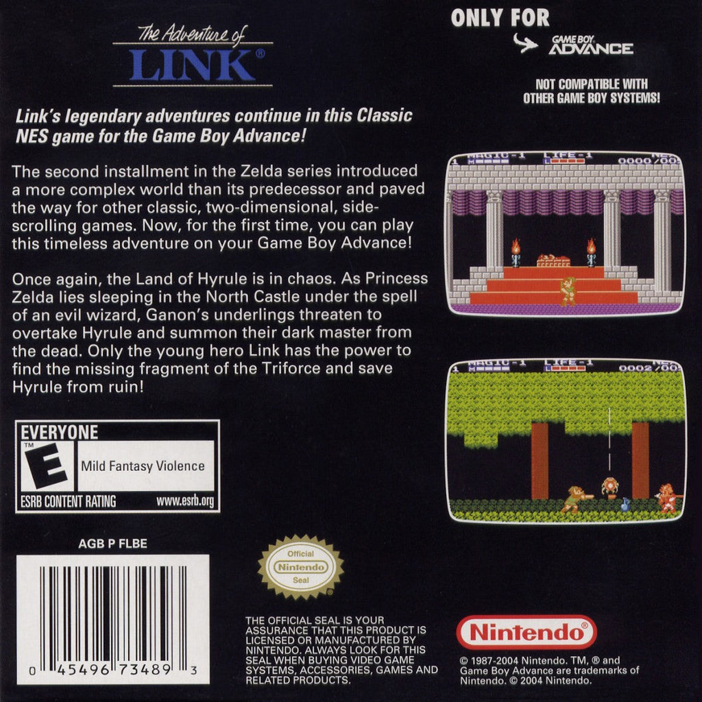Zelda II: The Adventure of Link: Classic NES Series – Game Boy Advance (GBA)