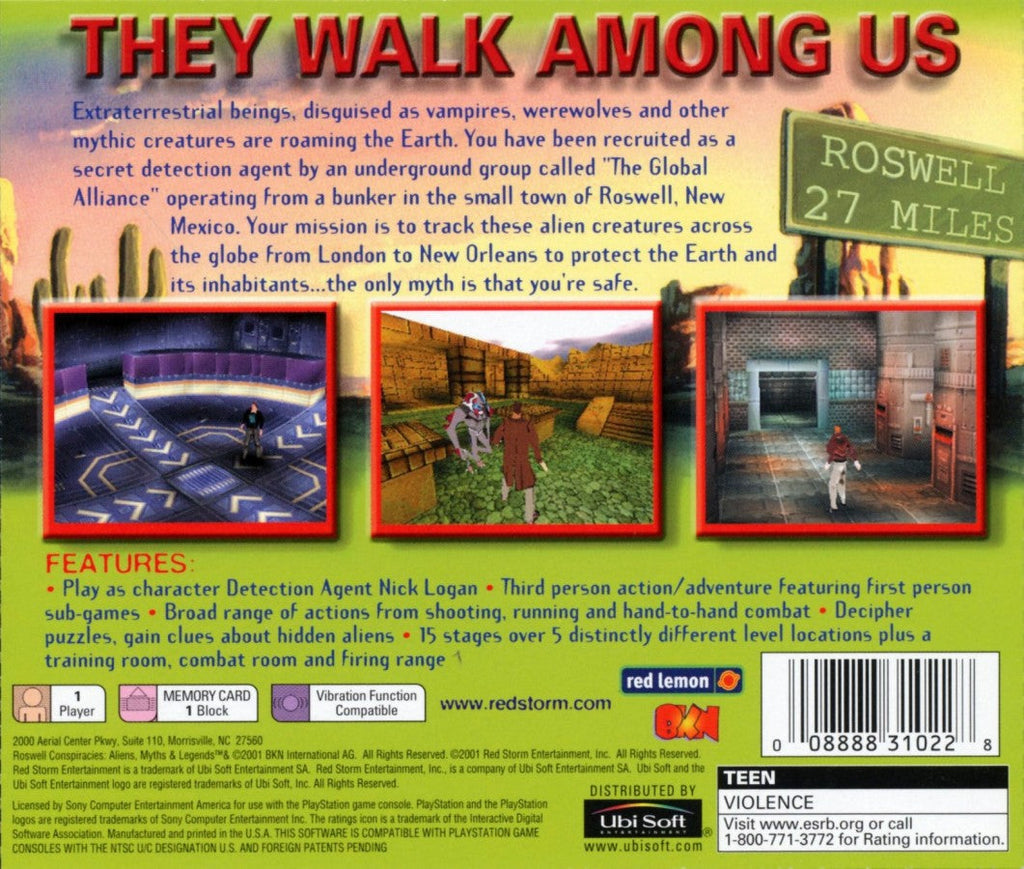 Roswell Conspiracies – PlayStation 1 (PS1)