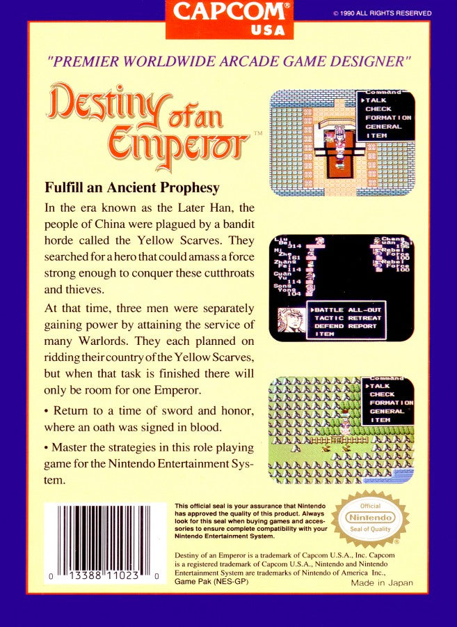 Destiny of an Emperor – Nintendo Entertainment System (NES)