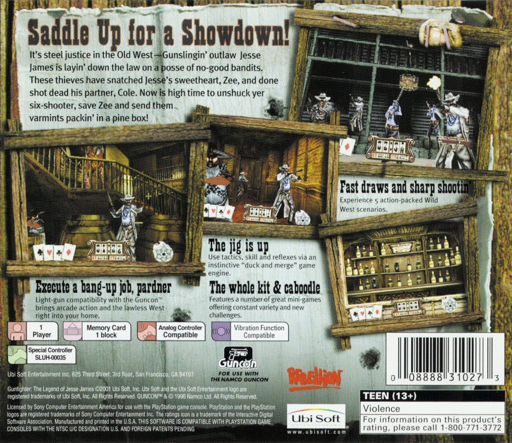 Gunfighter: The Legend of Jesse James – PlayStation 1 (PS1)