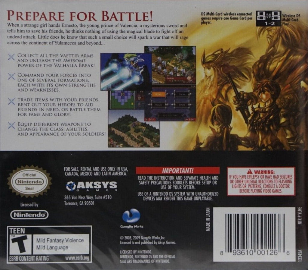 Hero's Saga: Laevatein Tactics – Nintendo DS (DS)