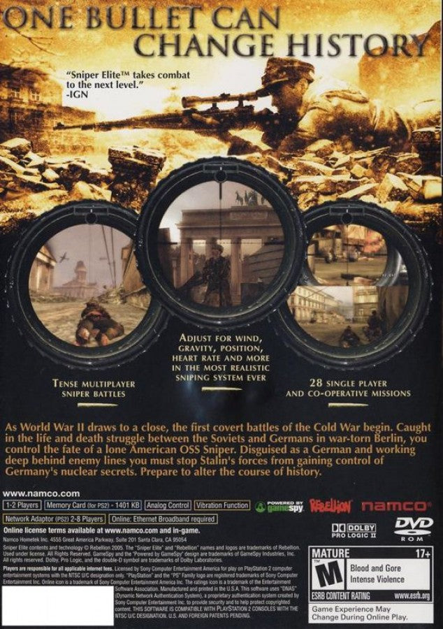 Sniper Elite – PlayStation 2 (PS2)