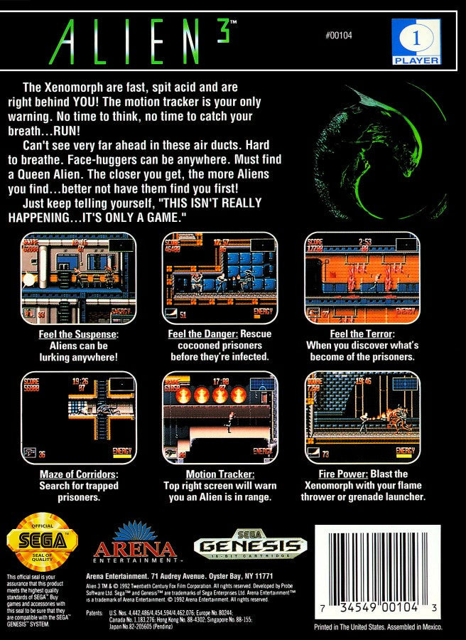 Alien 3 – Sega Genesis (GEN)