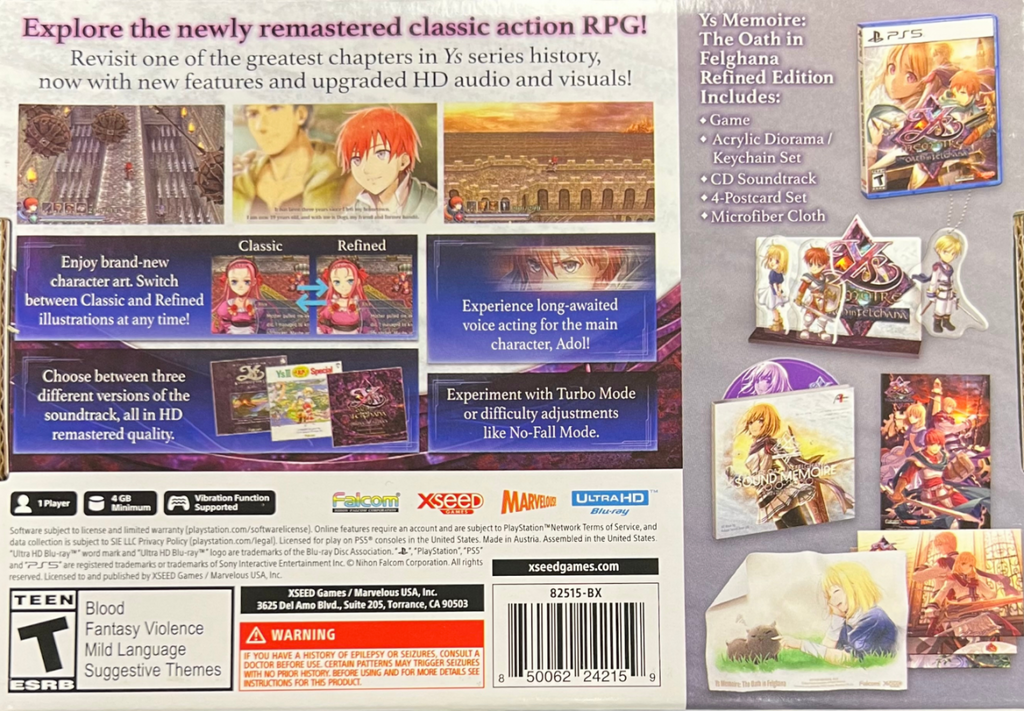 Ys Memoire: The Oath in Felghana [Refined Edition] – PlayStation 5 (PS5)