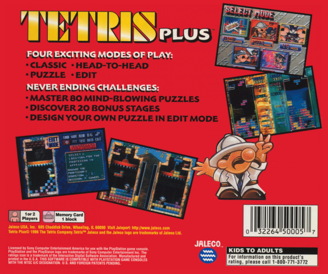 Tetris Plus – PlayStation 1 (PS1)