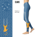 Denim Claws Cat Scratch Leggings and Pockets