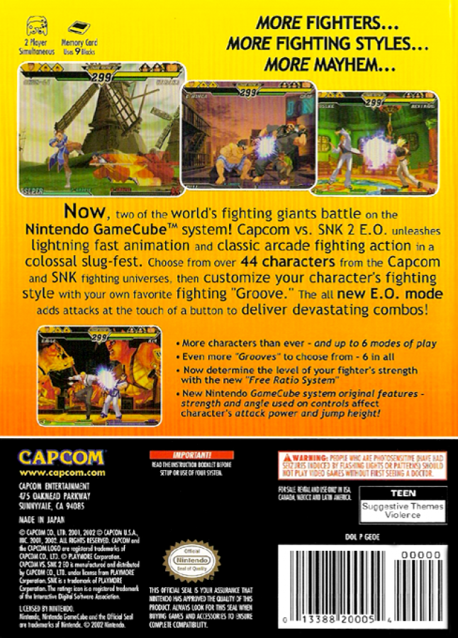 Capcom vs. SNK 2 EO – GameCube (GC)