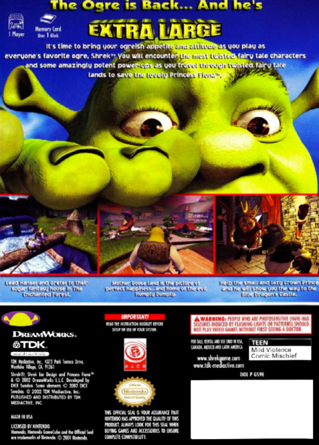 Shrek: Extra Large – GameCube (GC)