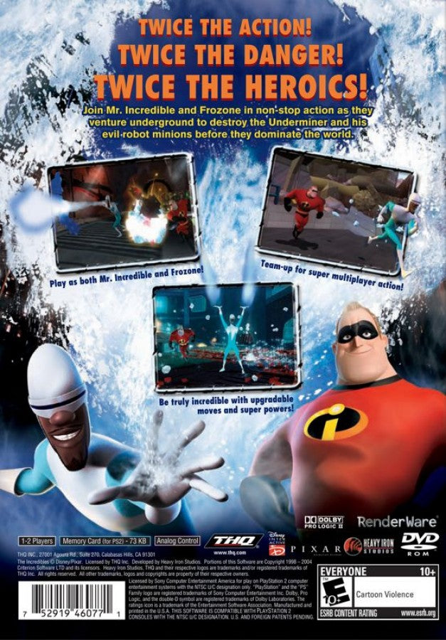 Disney Pixar The Incredibles: Rise of the Underminer – PlayStation 2 (PS2)