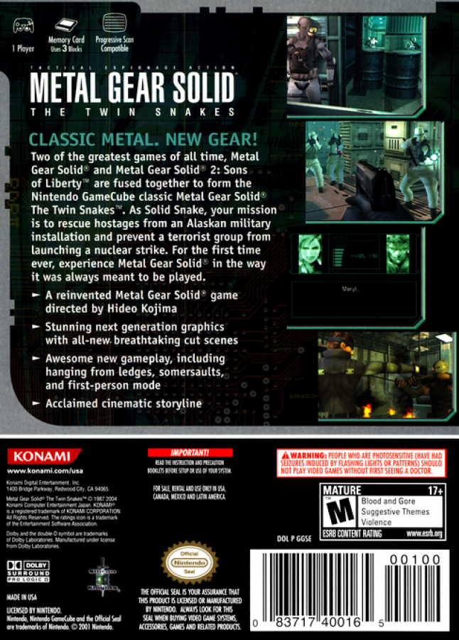 Metal Gear Solid: The Twin Snakes – GameCube (GC)
