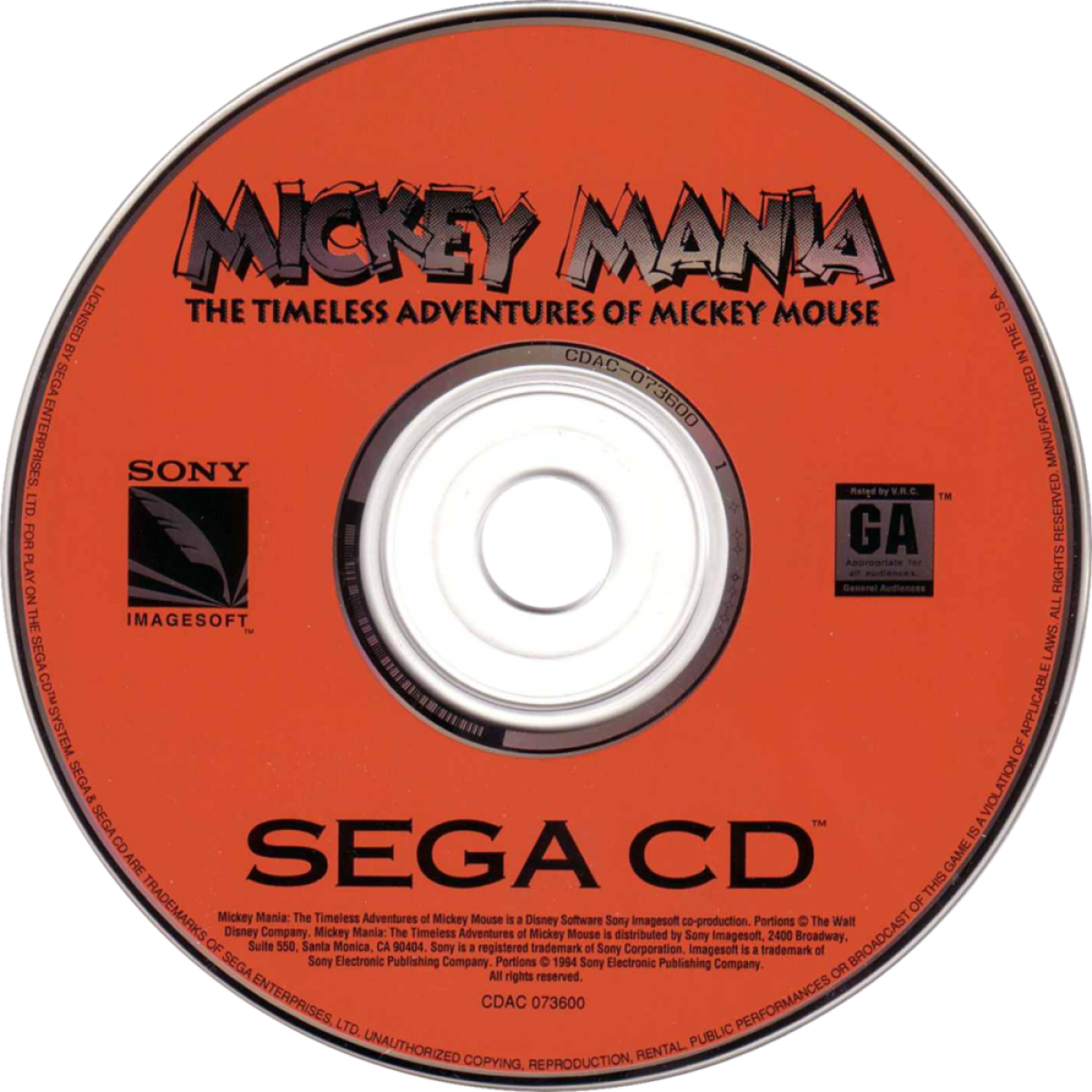Mickey Mania – Sega CD (SCD)
