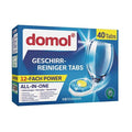 Domol 3-in-1 Dishwasher Tablets 12 Functions - 40 Count - Effective Dish Cleaning