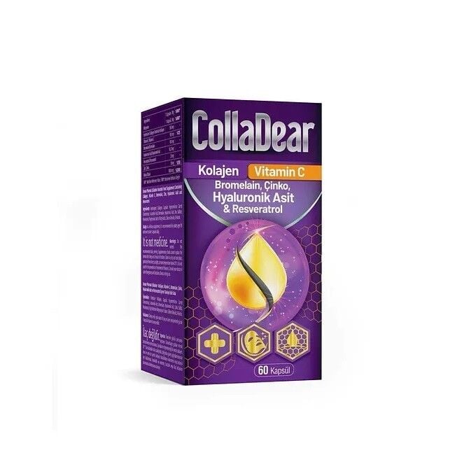 Dream Pharma Colladear Collagen & Vitamin C Supplement 60 Capsules