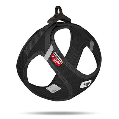 Curli Vest Harness Cord Black Dog Harness for Small Breeds 38.3-43.3cm