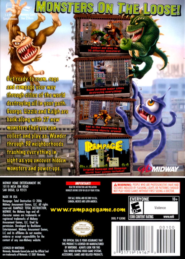 Rampage: Total Destruction – GameCube (GC)
