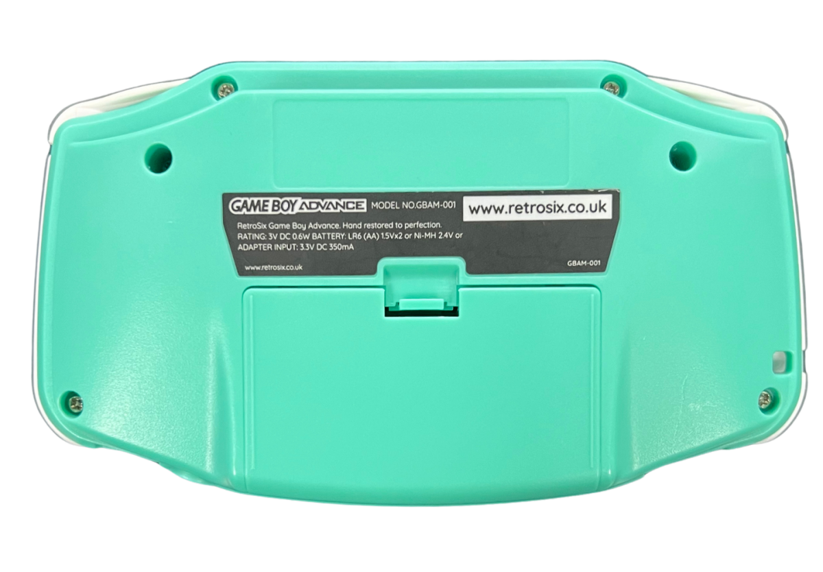 Game Boy Advance System (GBA)[IPS Screen][Custom Mint Green Shell] – Good Condition