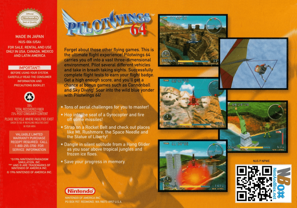 Pilotwings 64 – Nintendo 64 (N64)