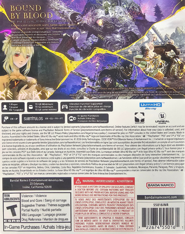 Code Vein II – Playstation 5 (PS4)