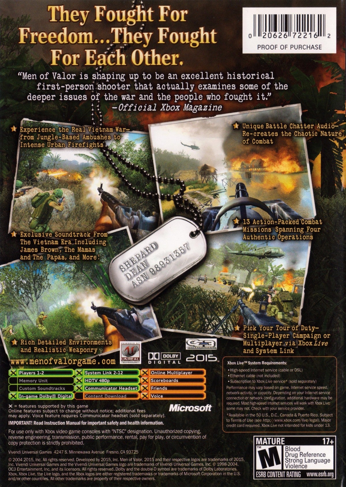 Men of Valor – Xbox (XBOX)