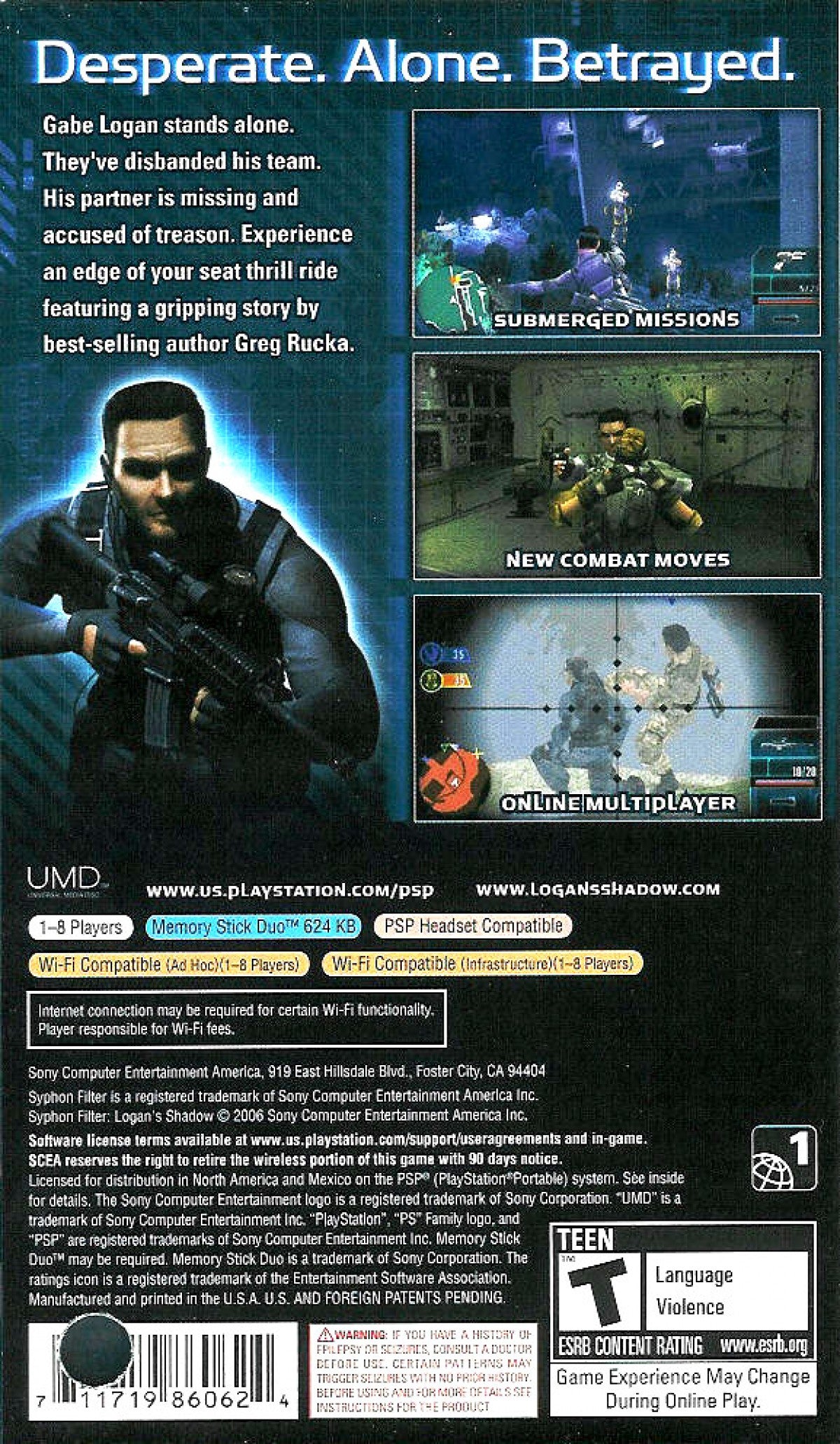Syphon Filter: Logan's Shadow – PlayStation Portable (PSP)