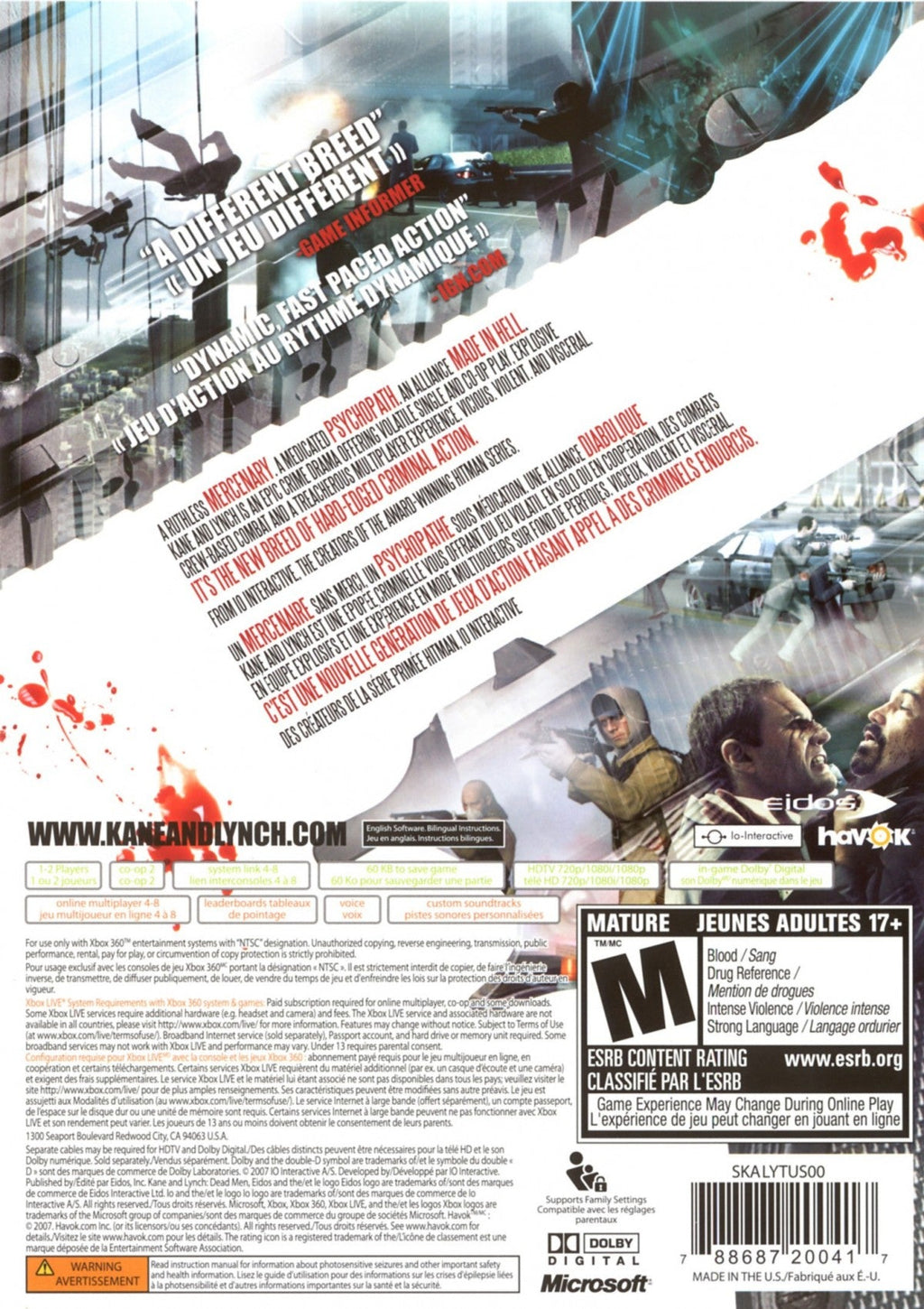 Kane and Lynch: Dead Men – Xbox 360 (X360)
