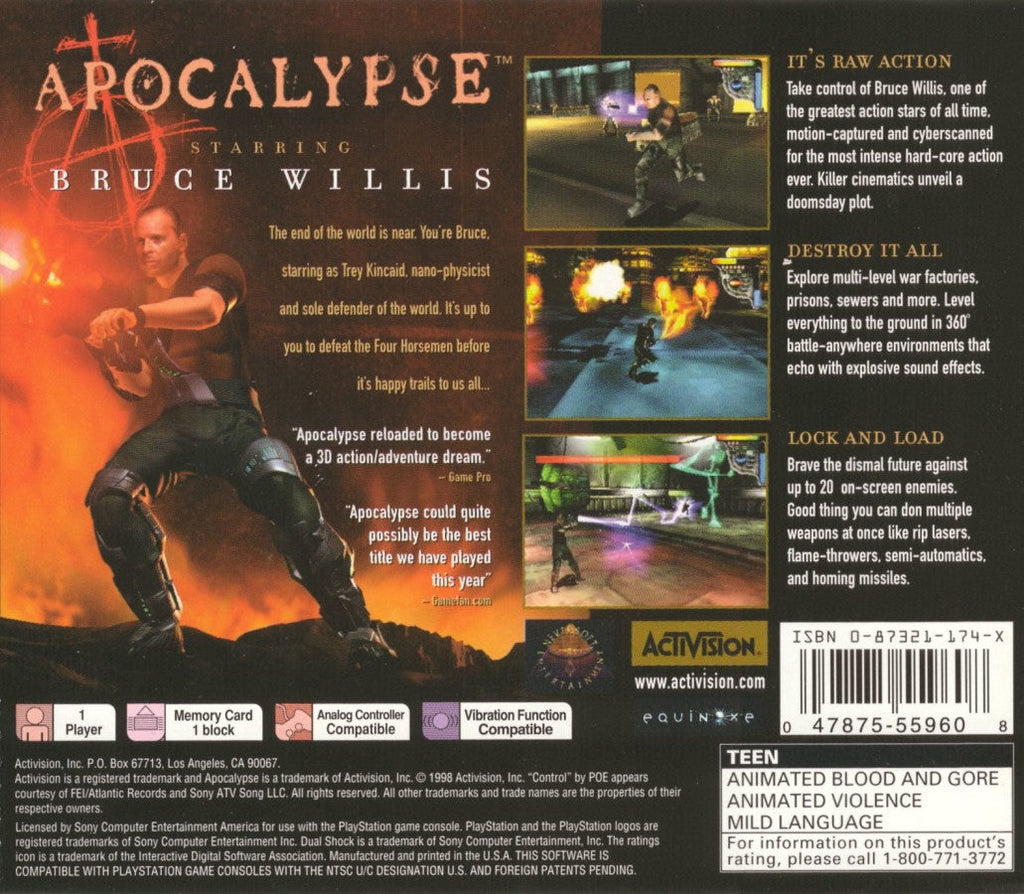 Apocalypse – PlayStation 1 (PS1)