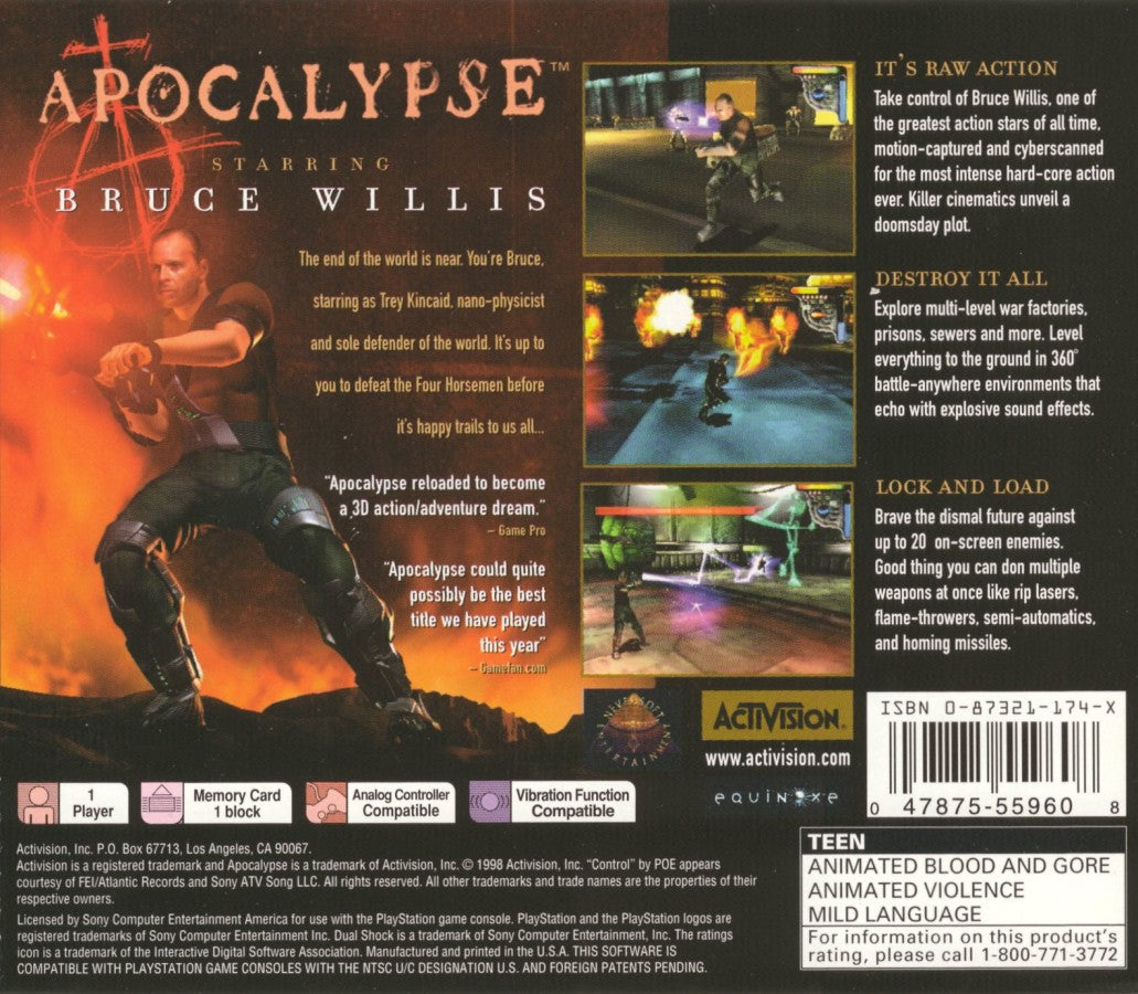 Apocalypse – PlayStation 1 (PS1)