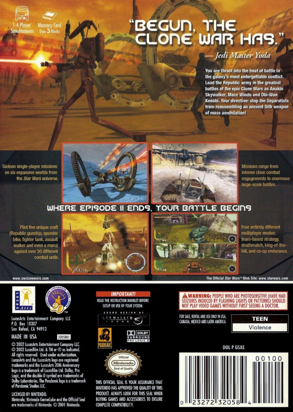Star Wars: The Clone Wars – GameCube (GC)