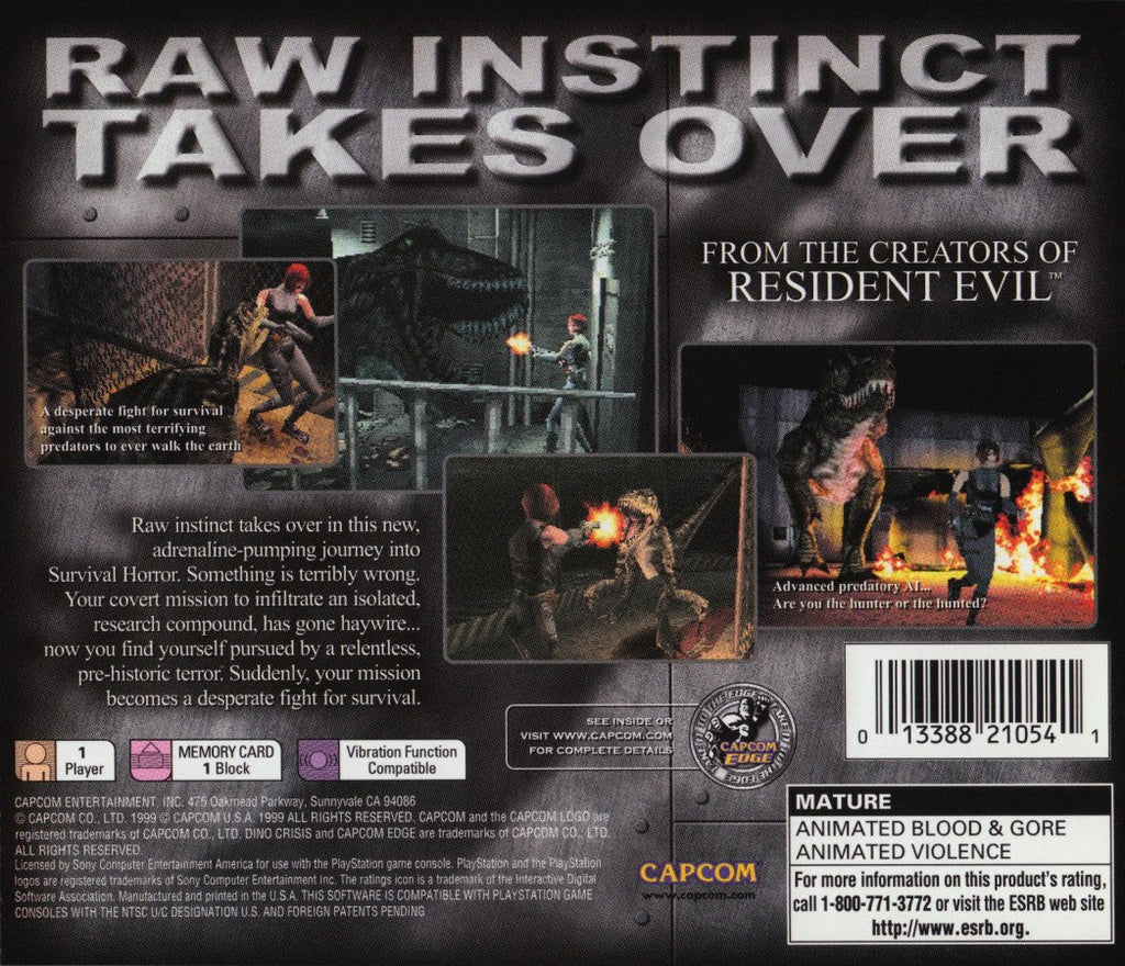 Dino Crisis [w/ Demo Disc] – PlayStation 1 (PS1)