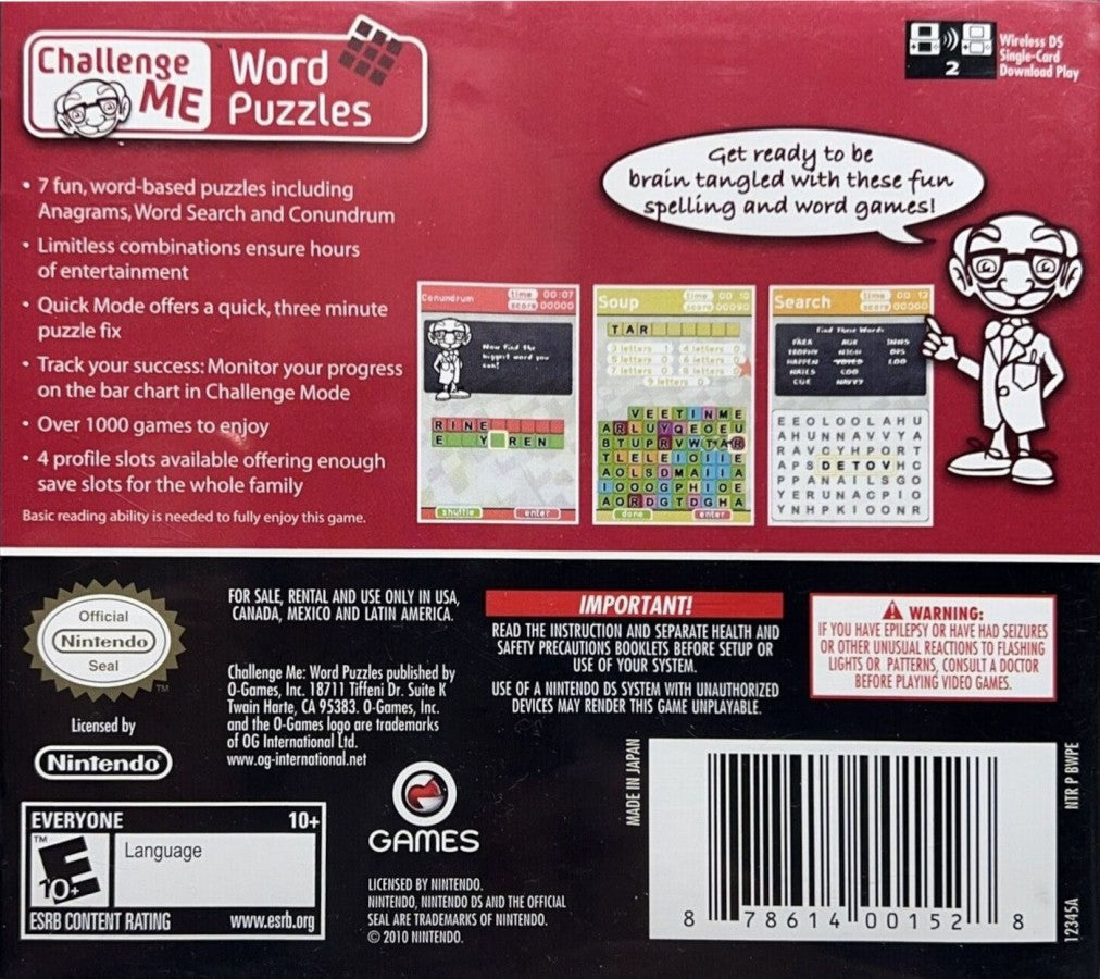 Challenge Me: Word Puzzles – Nintendo DS (DS)