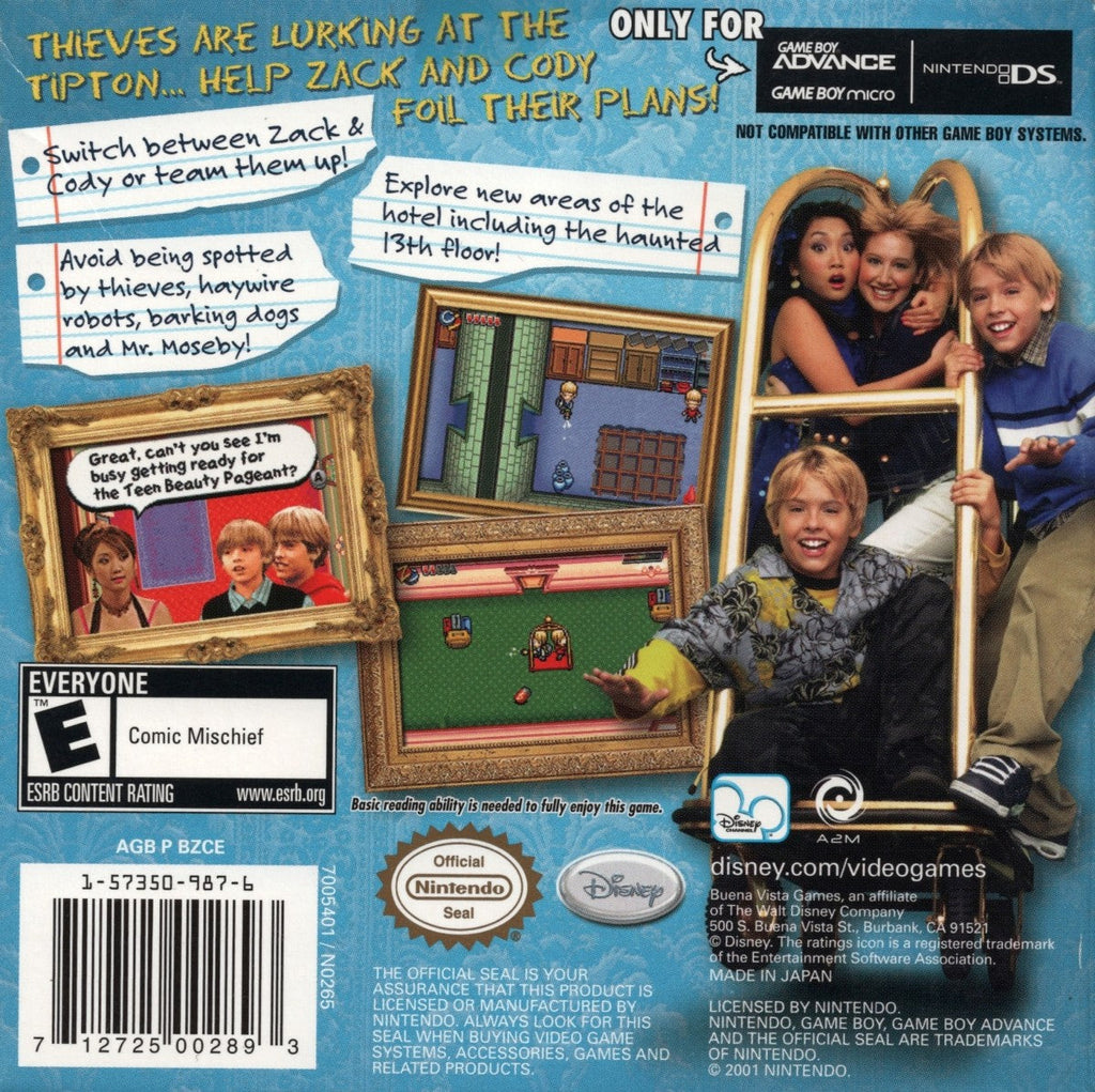 Suite Life of Zack and Cody: Tipton Caper – Game Boy Advance (GBA)