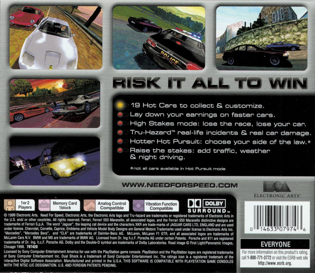 Need for Speed: High Stakes [Greatest Hits] – PlayStation 1 (PS1)