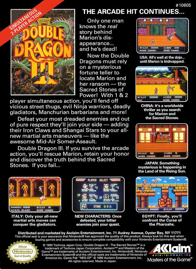 Double Dragon III – Nintendo Entertainment System (NES)