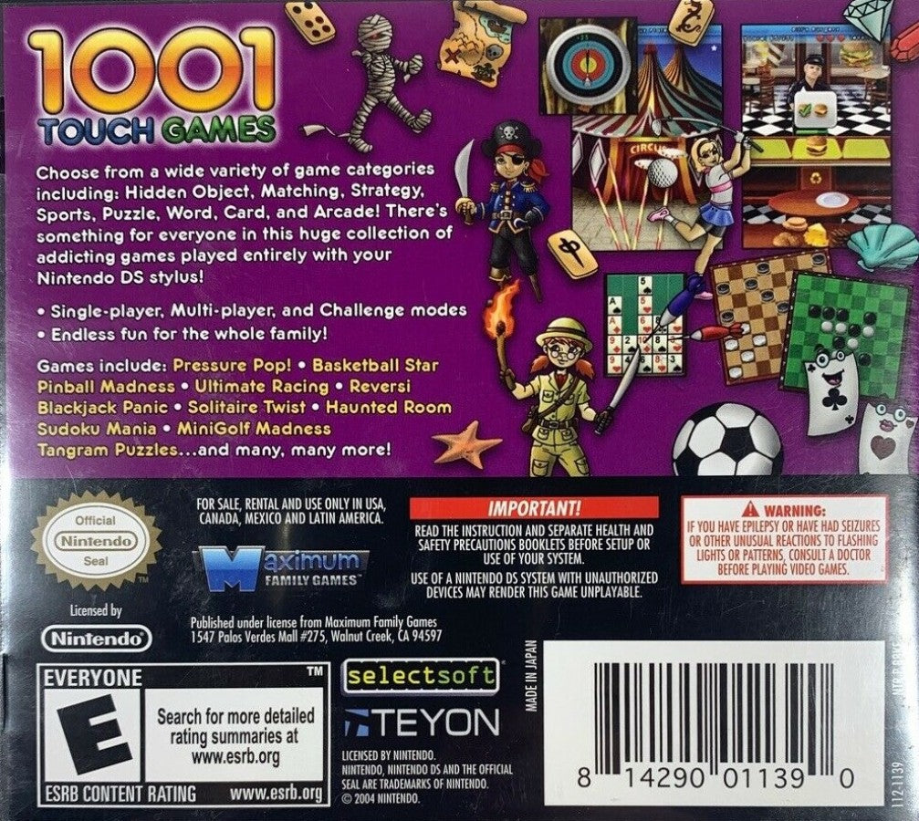 1001 Touch Games – Nintendo DS (DS)