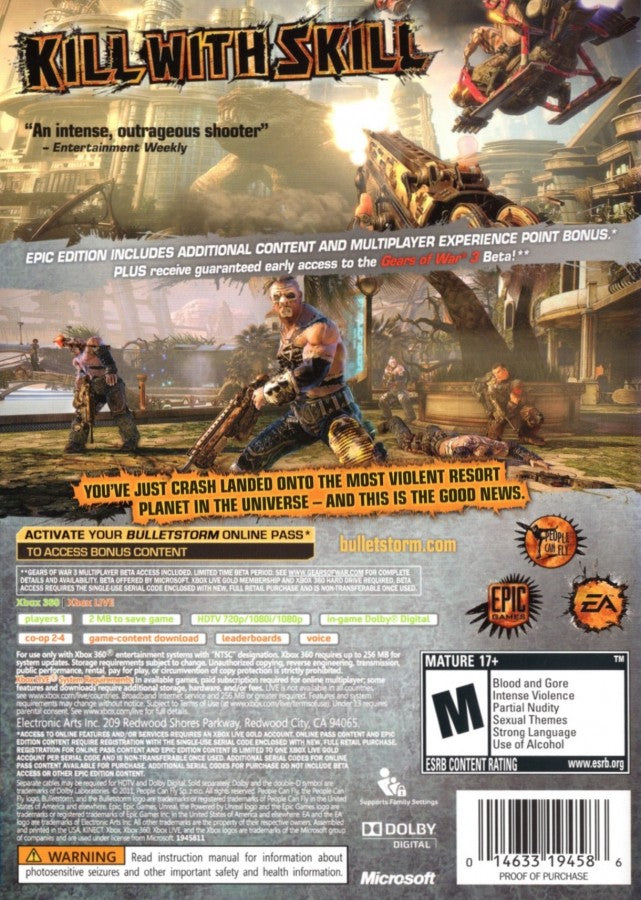 Bulletstorm: Epic Edition – Xbox 360 (X360)