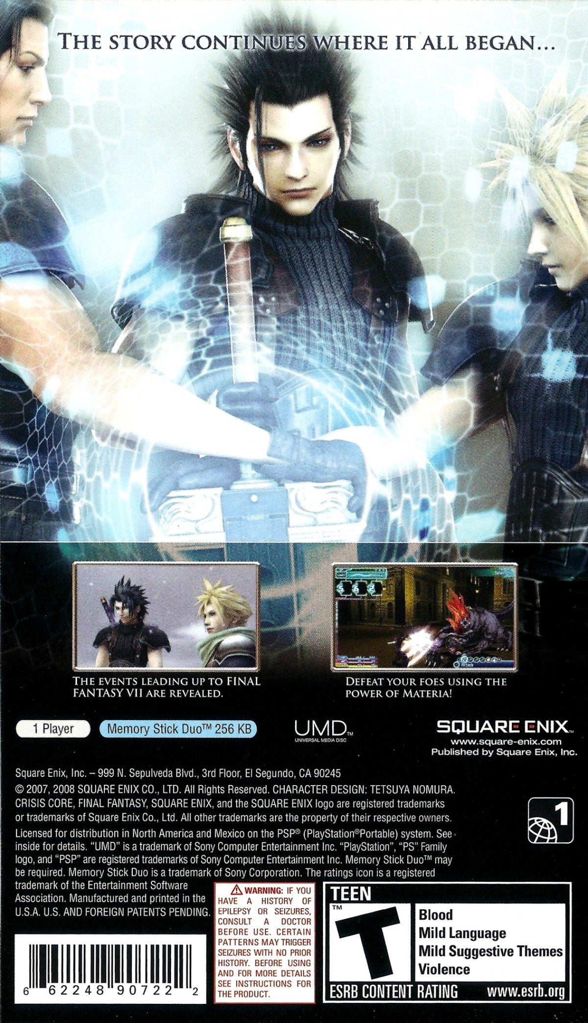Final Fantasy VII: Crisis Core – PlayStation Portable (PSP)