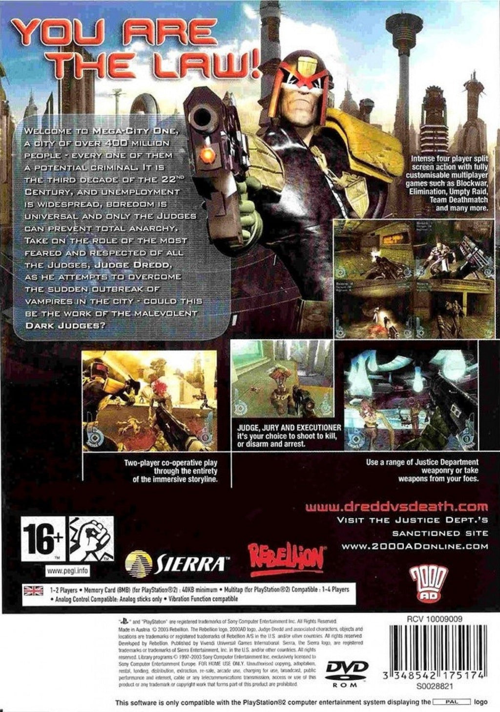 Judge Dredd Dredd vs Death – PlayStation 2 (PS2)