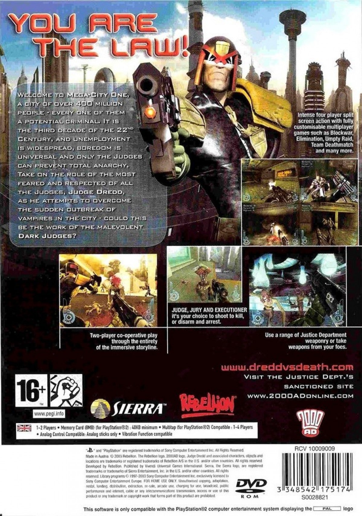 Judge Dredd Dredd vs Death – PlayStation 2 (PS2)