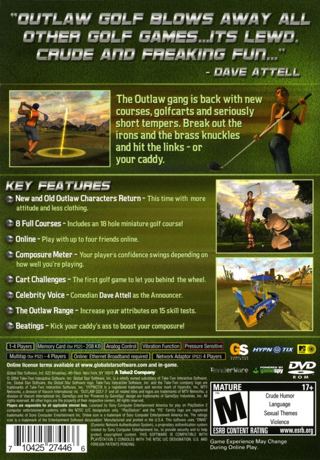 Outlaw Golf 2 – PlayStation 2 (PS2)