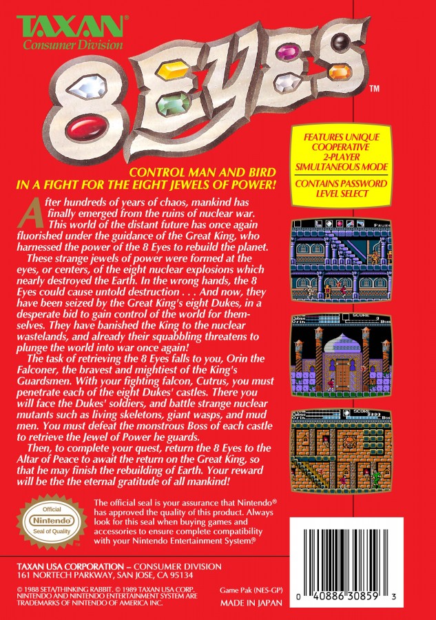 8 Eyes [CIB] – Nintendo Entertainment System (NES)