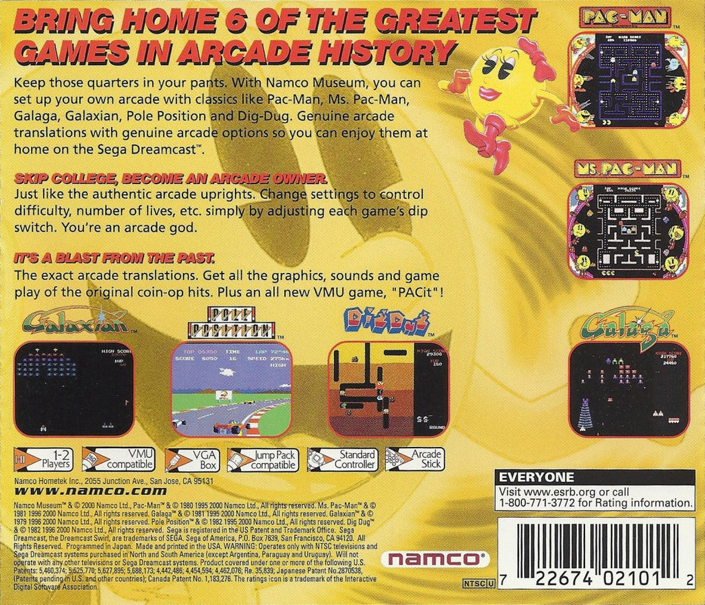 Namco Museum – Sega Dreamcast (DC)