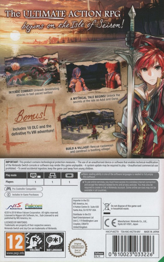 Ys VIII Lacrimosa of DANA [PAL Import] – Nintendo Switch (NS)
