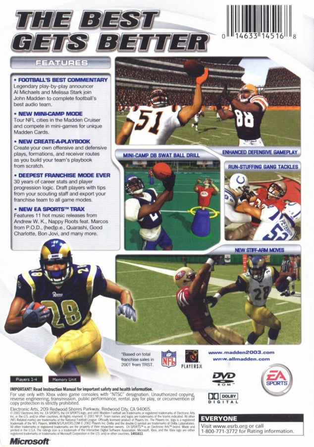 Madden NFL 2003 – Xbox (XBOX)