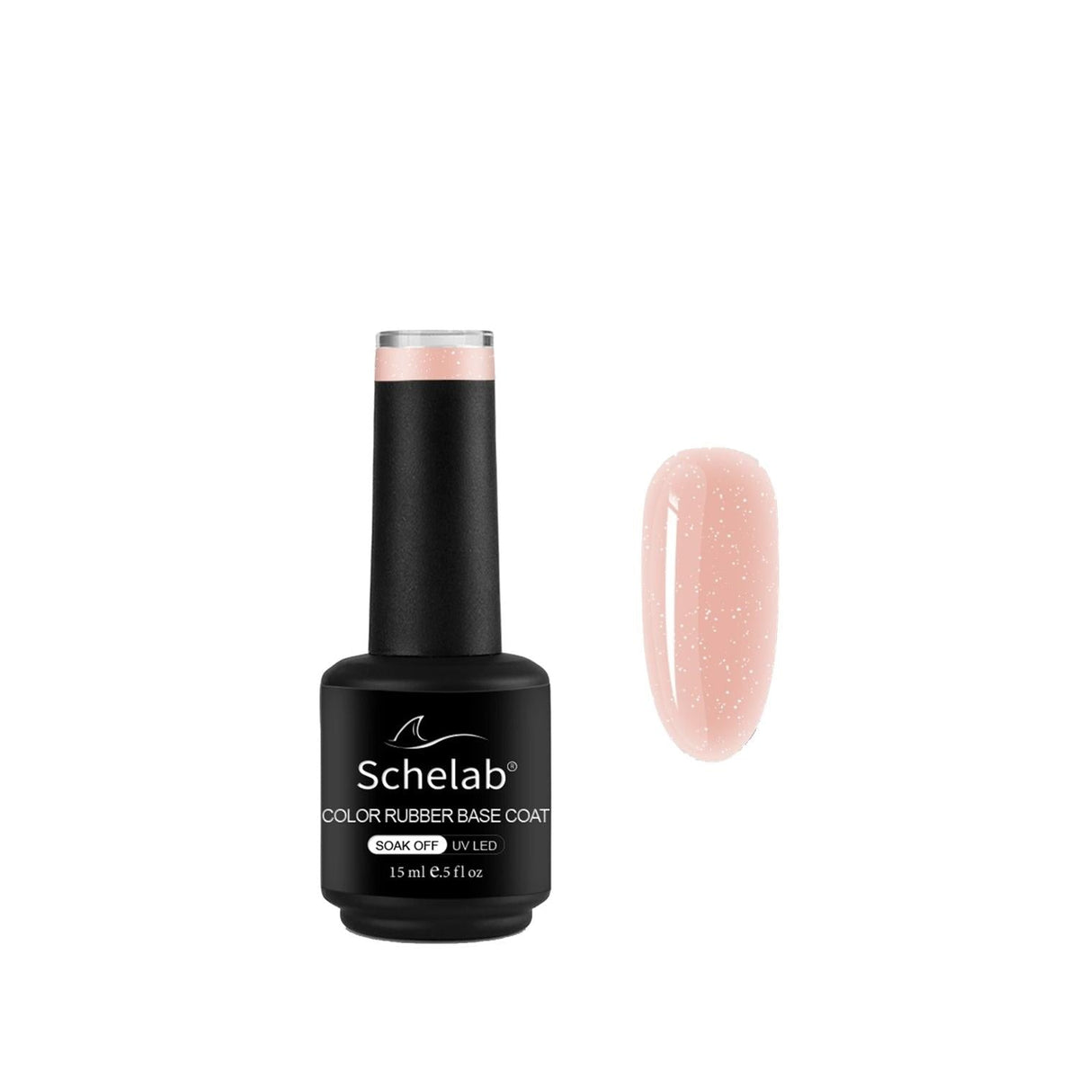 Schelab Color Rubber Base Coat 004 Glitter Pink 15 ml