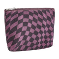 Eklips Purple Geometric Makeup Bag with Zipper