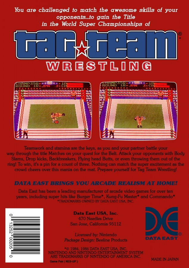 Tag Team Wrestling – Nintendo Entertainment System (NES)