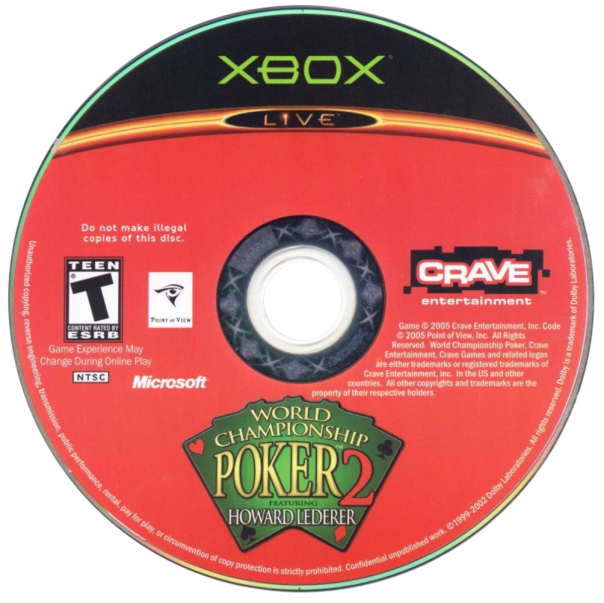 World Championship Poker 2 – Xbox (XBOX)