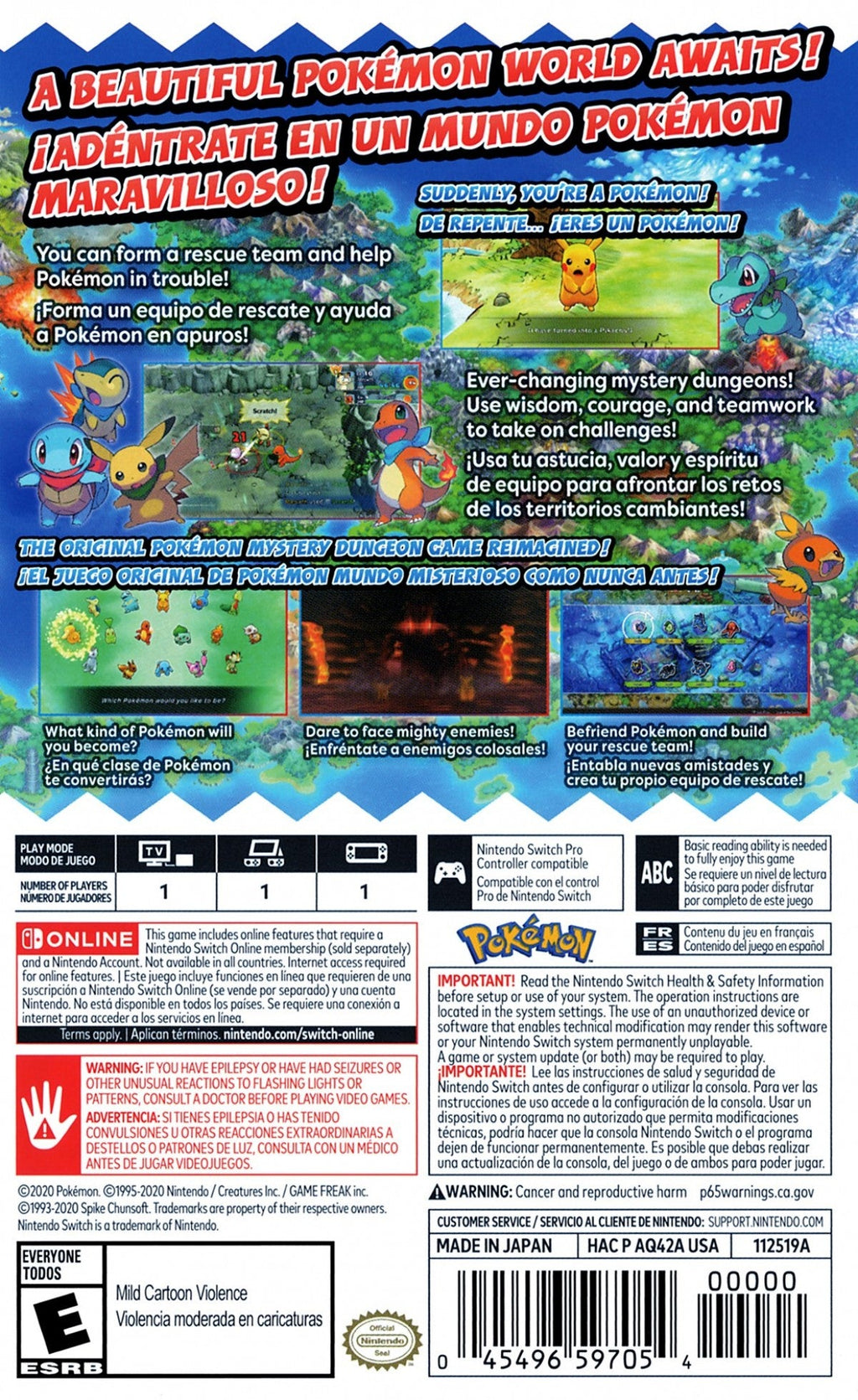 Pokemon Mystery Dungeon: Rescue Team DX – Nintendo Switch (NS)