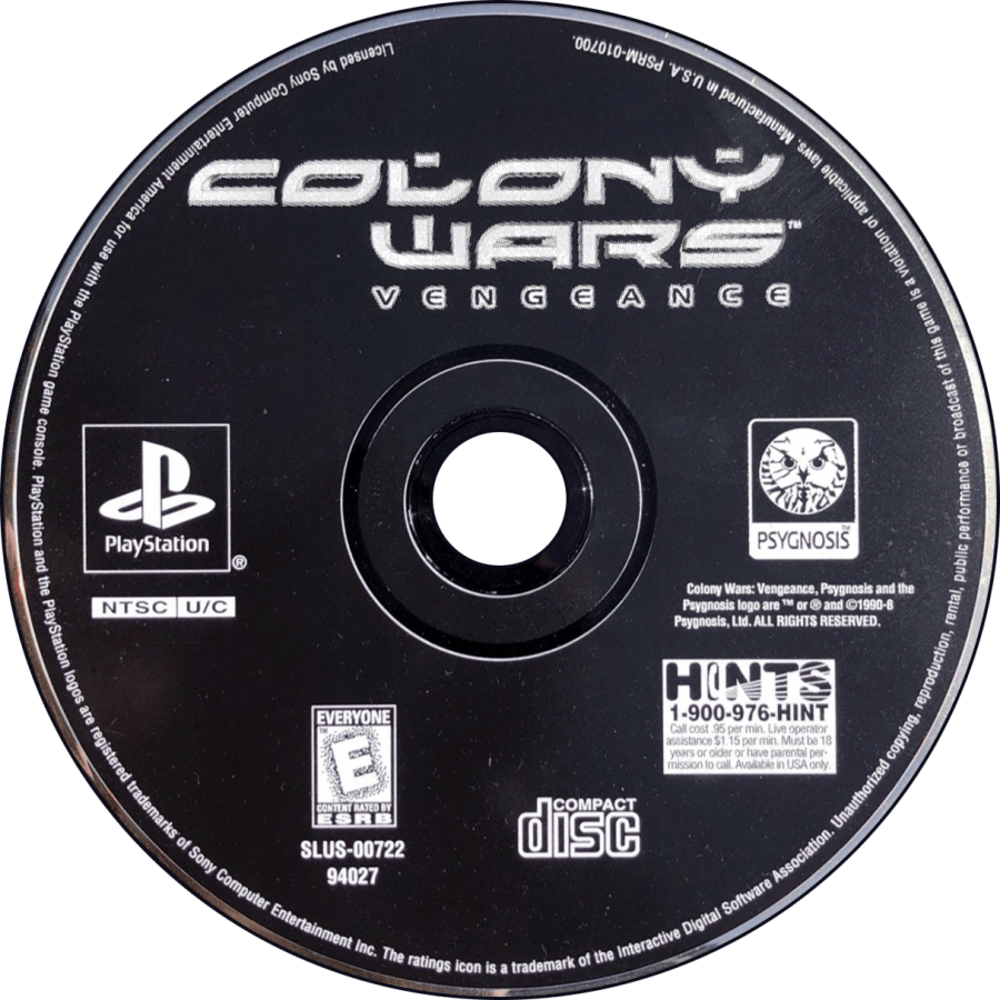 Colony Wars: Vengeance – PlayStation 1 (PS1)